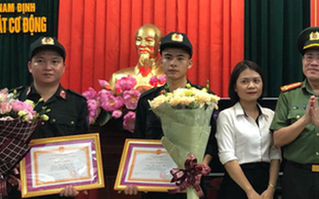 Khen thưởng 5 chiến sĩ cảnh sát sơ cứu CĐV nhí bị co giật ở Nam Định